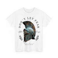 Greek Sparta Helmet Warrior Soldier back print Spartan T-Shirt L