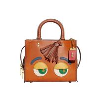 Coach Rogue 25 Dreamie Cartoon Patch Leather Shoulder Tote Bag Medium Women handbags Brown CC396-B4NP6 Basic Set (Bag+Dust Bag)