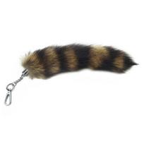 Foxes Racoon Tail Keychain Furry Pendant Key-Chain Bags Charm Keys-Holder Couple Keyrings for Backpack Car Decoration sidabras