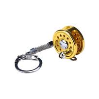 Mini Fishing Reel Keychain Lightweight Aluminum Alloy Sturdy Accessory For Outdoor Enthusiasts And Trendy Individuals