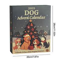 24Pcs Dog Advent Calendar 2025 2D Festive Breeds Ornaments - Advent Calendar For Pets With Reusable Ornaments, Idea For Dog Love black