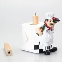 Creative Chef Statue Paper Towel Rack Long/short Dual-use Vertical Paper Towel Rack/kitchen Roll Paper Holder Household Goods