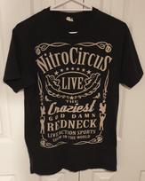 NITRO CIRCUS LIVE Craziest Redneck Live Action Sports TShirt Black Size Medium. Unisex T-Shirt S