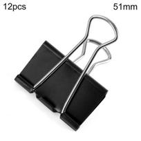 12/24/48/40/60Pcs Different Specifications Binder Clips Good Elasticity Long Tail Black Documents Clips for Office 51mm black