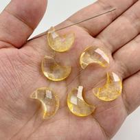 15X18MM Natural Moon Shape Stone Pendants Charm Accessories For Making Semi-precious Jewelry Necklace Earring Bracelet Wholesale 1PC brown