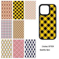 8-Piece Set of Girly Heart Phone Back Stickers with Adhesive, Customizable Styles for Journaling & DIY.