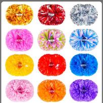 Seven-Color Cheerleading Pom-Poms: Vibrant Flower Balls for Cheer Routines and Dance Performances