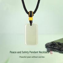 999 Pure Gold Wushi Pai & Hetian Jade Pendant Necklace for Women - Elegant Jewelry Gift for Girlfriend or Mother
