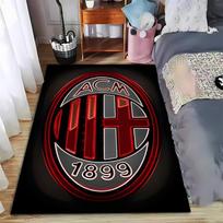 AC Milan 1899 Logo Design Carpet Rug for Home Decor, Black and Red  Suitable for use as an anti-slip for living room bedroom sofas 40x60cm( 15x23in )