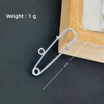 Colorfast Electroplated Safety Pin Brooch with Loop Holder for Sweaters and Pants