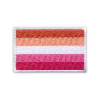 Patchion Lesbian Pride Flag - Self-Adhesive Backing - Embroidered Patch/Badge/Emblem