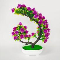 Dirbtiniai augalai Vazoniniai augalai Susukta rožė Pusmėnulio Bonsai Dirbtinė gėlė Vazoniniai augalai Dirbtinė pasveikinimo pušis fuksija
