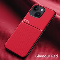 Prabangus odinis dėklas iPhone 16 Pro Max 15 14 Plus 13 12 Mini, su įmontuota metaline plokštele, dangteliais, palaiko automobilinį laikiklį, magnetinis dėklas For iPhone 15 ProMax raudona
