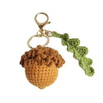 Handcrafted Crocheted Acorn Pendant Exquisite Craftsmanship and Natural Beauty Hangings Decoration for Bags Backpacks 1
