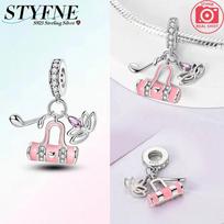 Pink Golf Bag Club Beads Copper Original Beads Fit Originalcharms Bracelet Beads Jewelry Gifts For Women
