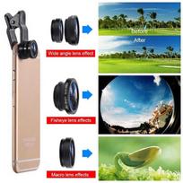 3in1 Fisheye Wide Angle Micro Camera Lens For iPhone Xiaomi Redmi 3IN1 Zoom Fish Eye Len on Smartphone Lenses With Phone Clip raudona