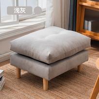 Soft Velvet Solid Wood Bed-End Bench  Durable Nordic Sofa Footstool  Sturdy Living Room Ottoman  Versatile Square Footrest white