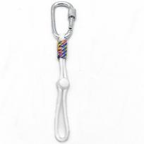 Anti-Theft Color-Block Carabiner with Lock: Secure Outdoor Hook & Paracord Lanyard balta
