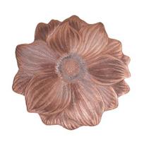 Lotus-Shaped Placemat PVC Embossed Pattern Heat Resistant Table Mat Protects Against Stains Scratches Non-Slip Easy Clean Kitchen Dining Party Mat 1pc rožinio aukso spalvos
