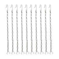 10Pcs Stainless Steels Lift Chain with Hook & Rings Toilet Flapper Chain Replacement for Most Toilet Tank Handles