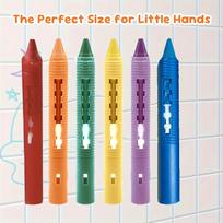Washable Bath Crayons Set - Colorful, Easy-Clean Bathtub Markers for Youngsters, Fun Shower Art & Crafts