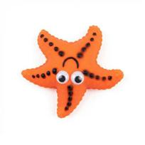 Starfish-Shaped TPR Dog Chew Ball Bite Resistant Pet Toy with Teething Texture & Squeaker Interactive Tartar Removal Dog Toy for Small Medium Breeds