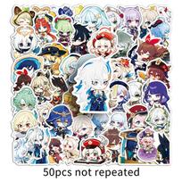 50 Genshin Impact Slime Stickers for Notebooks, Fridges, and Desktops - Creative and Trendy Designs gray