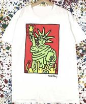 Vintage Keith Haring Fifth Column Design Tshirt Classic ZL149  Unisex T-Shirt M beige