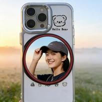 Magnetic MagSafe Vlog Mirror: Half-Body Selfie & Live Stream Device gray