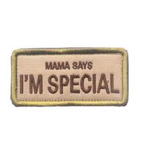 Unisex MAMA SAKO, KAD ESU SPECIALUS Siuvinėtas Ženklelis Kabliukas Kilpa Lopas Audinio Aplikacija chaki