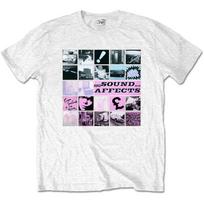 The Jam T Shirt Sound Affects Album Cover Band Logo Official Mens White L S įvairiaspalvis