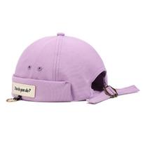 Embroidery Cotton Docker Cap Brimless Hat Beanie Hats Adjustable Hip Hop Landlord Sailor Caps For For Men And Women Latest Letter Print Adjustable white