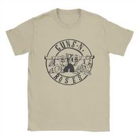 Leisure Guns N Roses Rock T-Shirt Men O Neck 100% Cotton T Shirt Short Sleeve Tee Shirt Gift Clothing S įvairiaspalvis