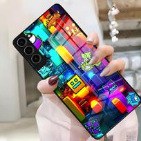 Game G-Geometry Dash Phone Case For Samsung A25 A13 A33 5G A54 A36 A35 A56 A52 A14 Shockproof Glass Cover Samsung A13 5G