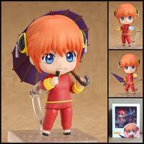 Anime GINTAMA Kagura Nendoroid #2462 Q Version Action Figures Movable Interchangeable Face Desktop Ornament Collectible Gifts