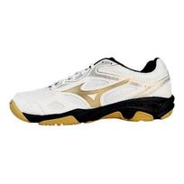 Mizuno Sky Blaster CN Unisex Low-Top Badminton Shoes White Gold 71GA234601 36