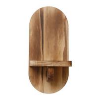 Wood Wall Shelf with Treatment Moisture-Proof Wooden Shelves Rounded Oval B