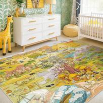 Large Cartoon Fun Quick-Dry Water-Absorbent Crystal Velvet Floor Mat for Living Room 40*60 cm Crystal Velvet