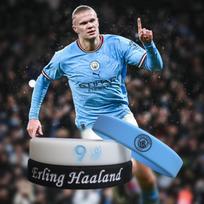 Haalandas Signature Nr.9 Futbolo Gerbėjo Sportinė Apyrankė Silikoninė Apyrankė 19cm Futbolo Aksesuaras gray
