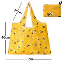 Custom Eco-Friendly Foldable Shopping Tote: Large Capacity, Creative Design, Portable, and Printed Storage Bag