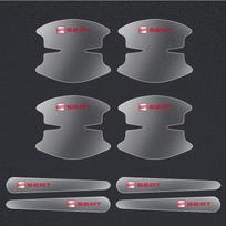 New Transparent Car Door Handle Protector Film Sticker Auto Bowl Anti-scratch Stickers Decals For SEAT Ibiza Leon Arona Ateca Tarraco Alhambra Cupra