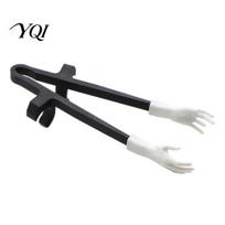 Hygienic Snack Picker for Work Finger Chopsticks Gamers, Portable Lightweight PLA Tongs, Reusable Tongs Kids Hands Free Clips Video Gaming And Office juoda