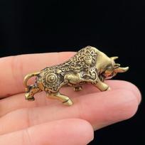 Žalvarinė Sėkmingo Bulių Kovos Statulėlė Namų Dekoracijos Ornamentai Varinė Gyvūno Miniatiūrinė Figūrėlė Atneša Turtą Biuro Stalo Dekoras Amatai