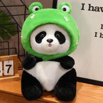 Miela miela panda, virtusi varle, lėlė, pliušinis žaislas, juodai balta pandos lėlė, raminanti lėlė vaikams 25cm（0.3kg）