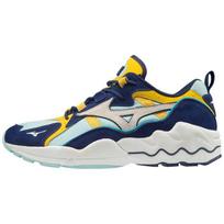 Mizuno Wave Rider 1 S Navy Unisex Sneakers Blue Yellow D1GA193214 36.5