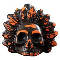 Authentic Aztec Whistle Loud Screaming Aztec War Whistle Skull Whistle for Halloween Prank Props juoda