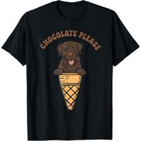 Chocolate Please Lab Dog Chocolate Labrador Retriever T-Shirt for Men Women S juoda