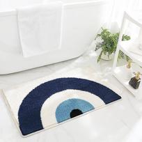 Simple Dopamine Color Faux Cashmere Carpet Living Room Bathroom Doorway Non-slip Dirty Resistant Home Decoration 40X60CM(1.3X2FT