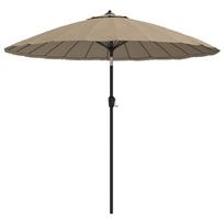 vidaXL Lauko skėtis nuo saulės su aliuminio stulpu, taupe, 250cm