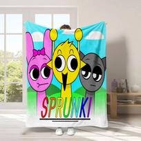 Sprunki Incredibox Flannel Throw Blankets for Kids Boys Lightweight Summer Bed Car Birthday Gifts 40x50in blue